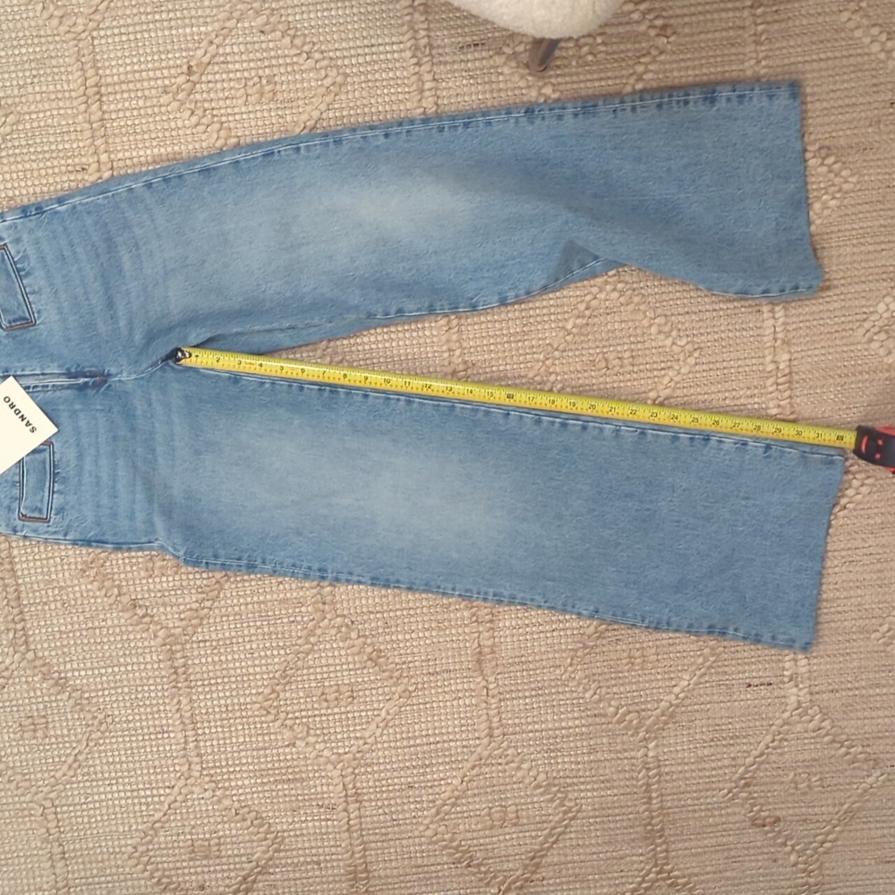 NWT Sandro Wide Leg Jean (Oslo Jean) Sz 34 - XS | Light Wash Denim - Picture 6 of 9